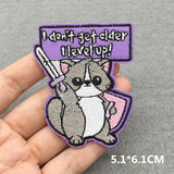 Patchs Brodés Chats Thermocollants Écussons Cartoon Vêtements Sacs