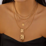 Colliers style bohème multirangs œil et croix