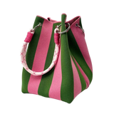 Sac Main Seau Tricoté Multicolore Rétro Coton Bohème Artisanal - sacs à main GoHappy