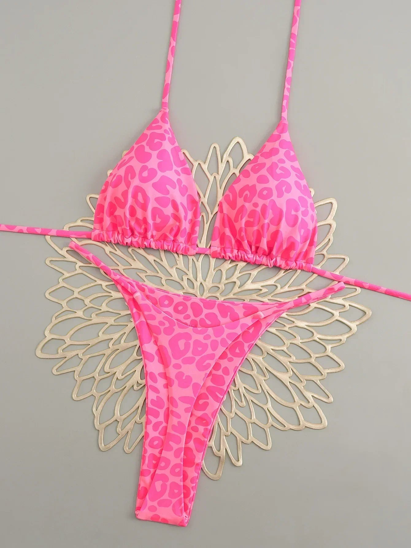 Bikini Tropicana String Triangle Femme Imprimé Exotique Rembourré - maillots de bain femme GoHappy