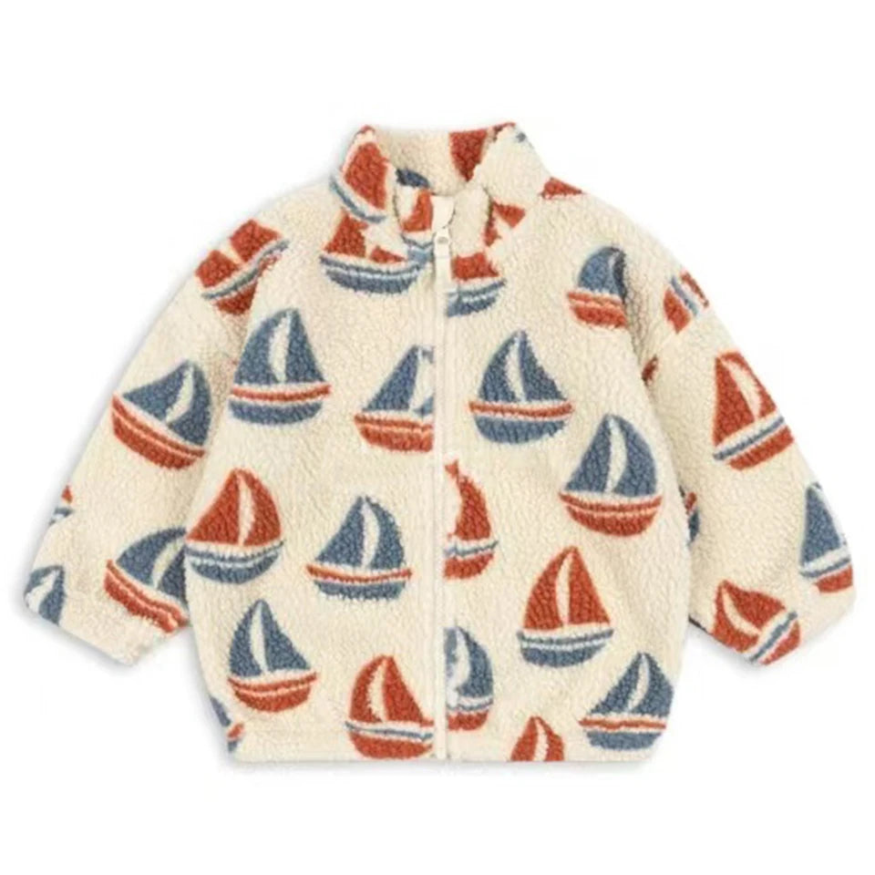 Veste Polaire Enfant Motifs Cartoon Laine Agneau 18 mois à 9 Ans