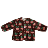 Manteau Enfant Laine Agneau Motifs Fleurs Épais Doublé Velours Hiver