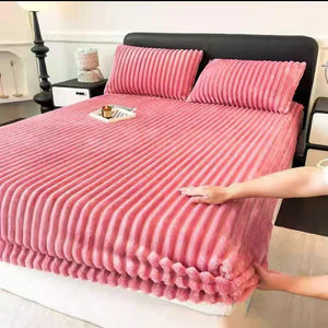 Drap-Housse Hiver Flanelle Épaisse Velours Doux - drap-housse GoHappy