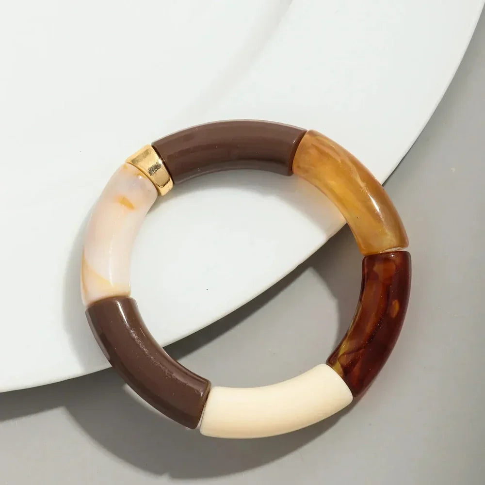 Bracelets acryliques bohème femme – 28 modèles colorés à mixer - Bijou Bracelet GoHappy