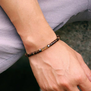 Coconut Coast bracelet homme perles coco et pierres naturelles - GoHappy