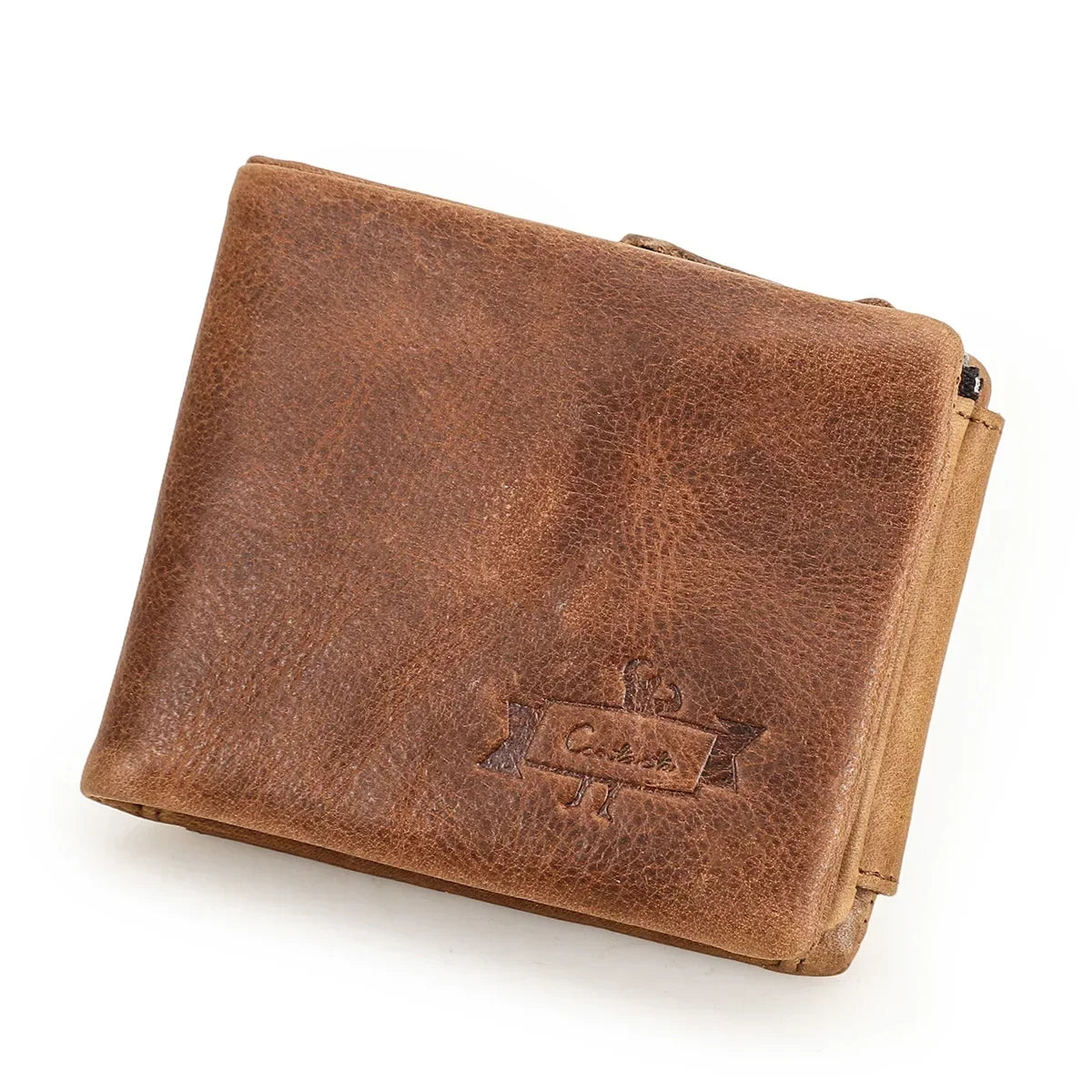 Marius portefeuille homme cuir de vachette, coloris Brun Héritage, fermé