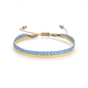 Bracelet Tissé Main Colombie Motifs Ethniques Bohème Amitié - bracelets tissés GoHappy