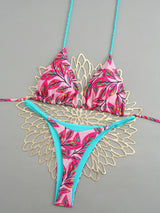 Bikini Tropicana String Triangle Femme Imprimé Exotique Rembourré - maillots de bain femme GoHappy