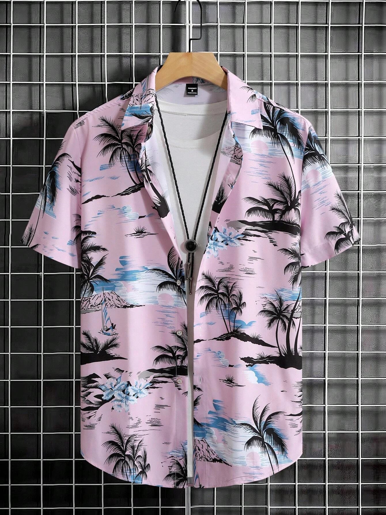 Chemises imprimées Palmiers homme été style décontracté vacances