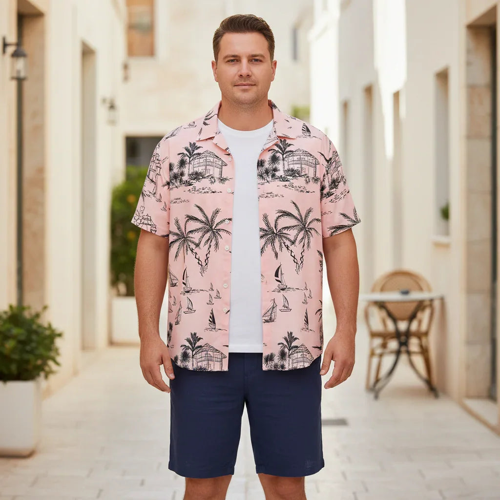 Chemises imprimées Palmiers homme été style décontracté vacances - chemise homme GoHappy