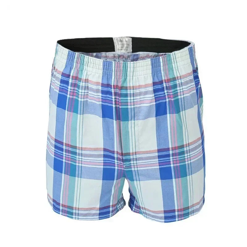Lot 5 Boxers Homme Coton Respirant Carreaux Grande Taille S-6XL - Caleçons boxeurs GoHappy