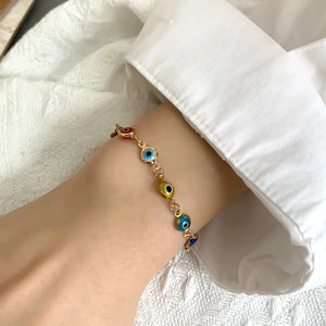 Bracelet Mauvais Œil Protection Porte-Bonheur Perles Bohème Femme - bracelet femme GoHappy