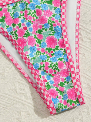 Bikini Fruity Love Triangle Double Bretelles String Imprimé Femme - maillot de bain bikini GoHappy