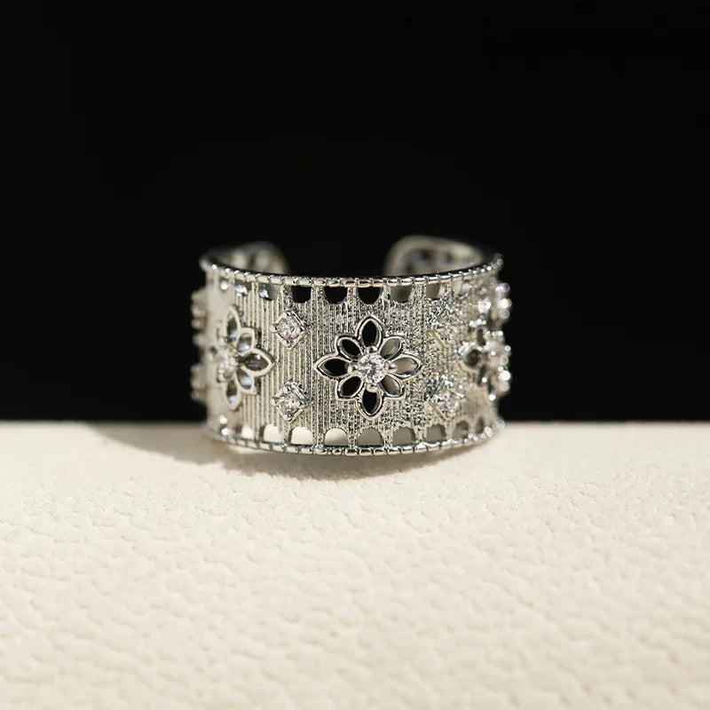 Bague femme Atelier Reflets Dentelle Fleurie bijou fantaisie GoHappy France