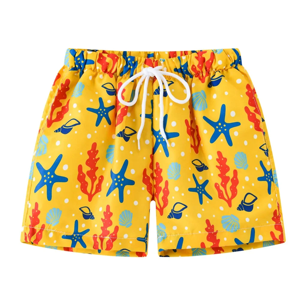 Short Bain Enfant Garçon Imprimé Coloré Plage Été 2 à 8 Ans - boxer de bain GoHappy