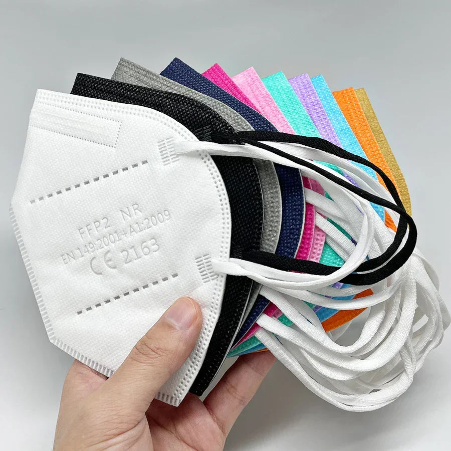 Masques FFP2 KN95 Certifiés CE 5 Couches Colorés Lot 20 Adulte - Masque FFP2 GoHappy