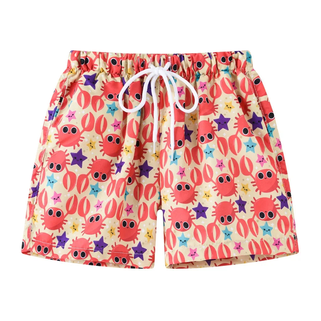 Short Bain Enfant Garçon Imprimé Coloré Plage Été 2 à 8 Ans - boxer de bain GoHappy