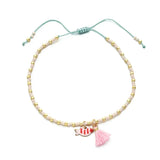 Bracelet femme boho perles Miyuki pompon coloré - bracelet perles GoHappy
