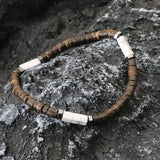 Coconut Coast bracelet homme perles coco et pierres naturelles - GoHappy