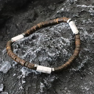 Coconut Coast bracelet homme perles coco et pierres naturelles - GoHappy