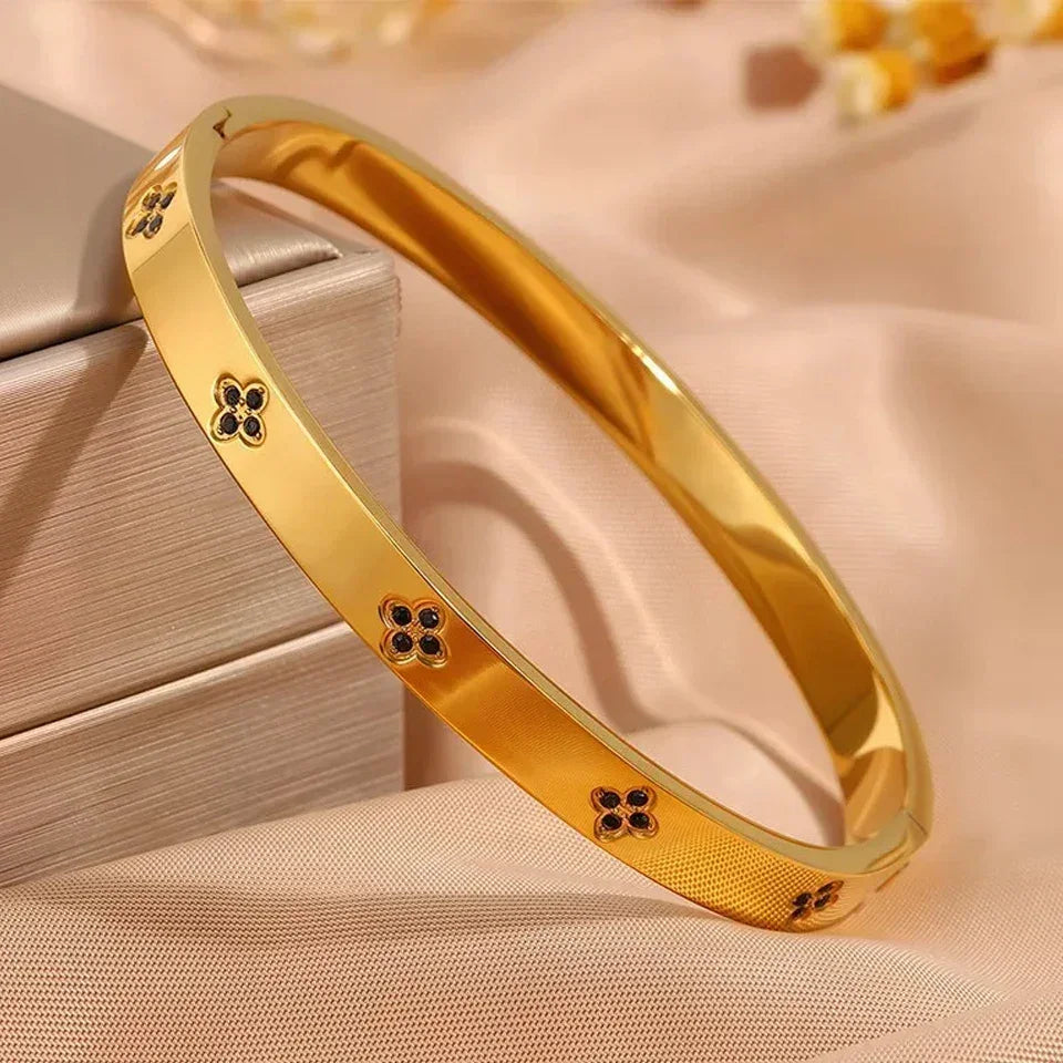 Riviera Glow bracelets joncs femme zircon empilables - bracelet femme GoHappy