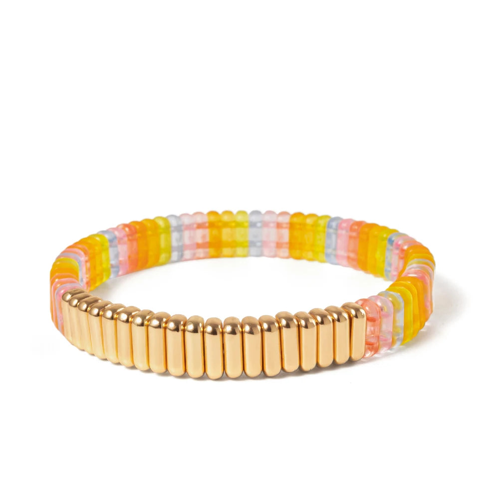 Candy Love bracelet femme élastique bohème coloré