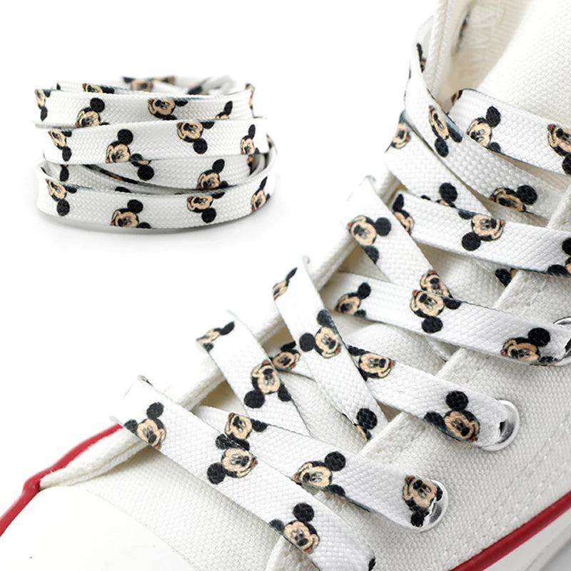 Lacets plats fun motifs cartoon sneakers originales