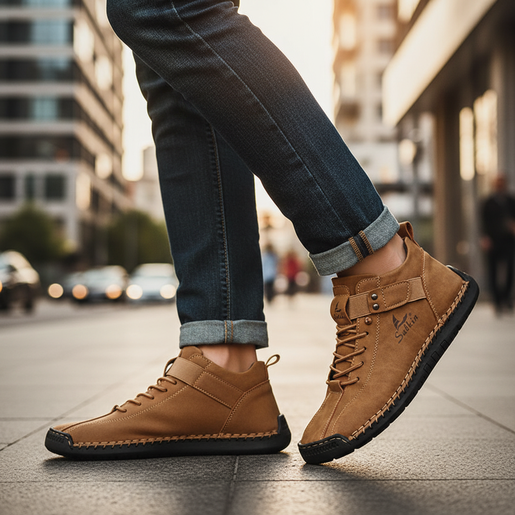 Bristol Edge baskets montantes homme cuir respirant