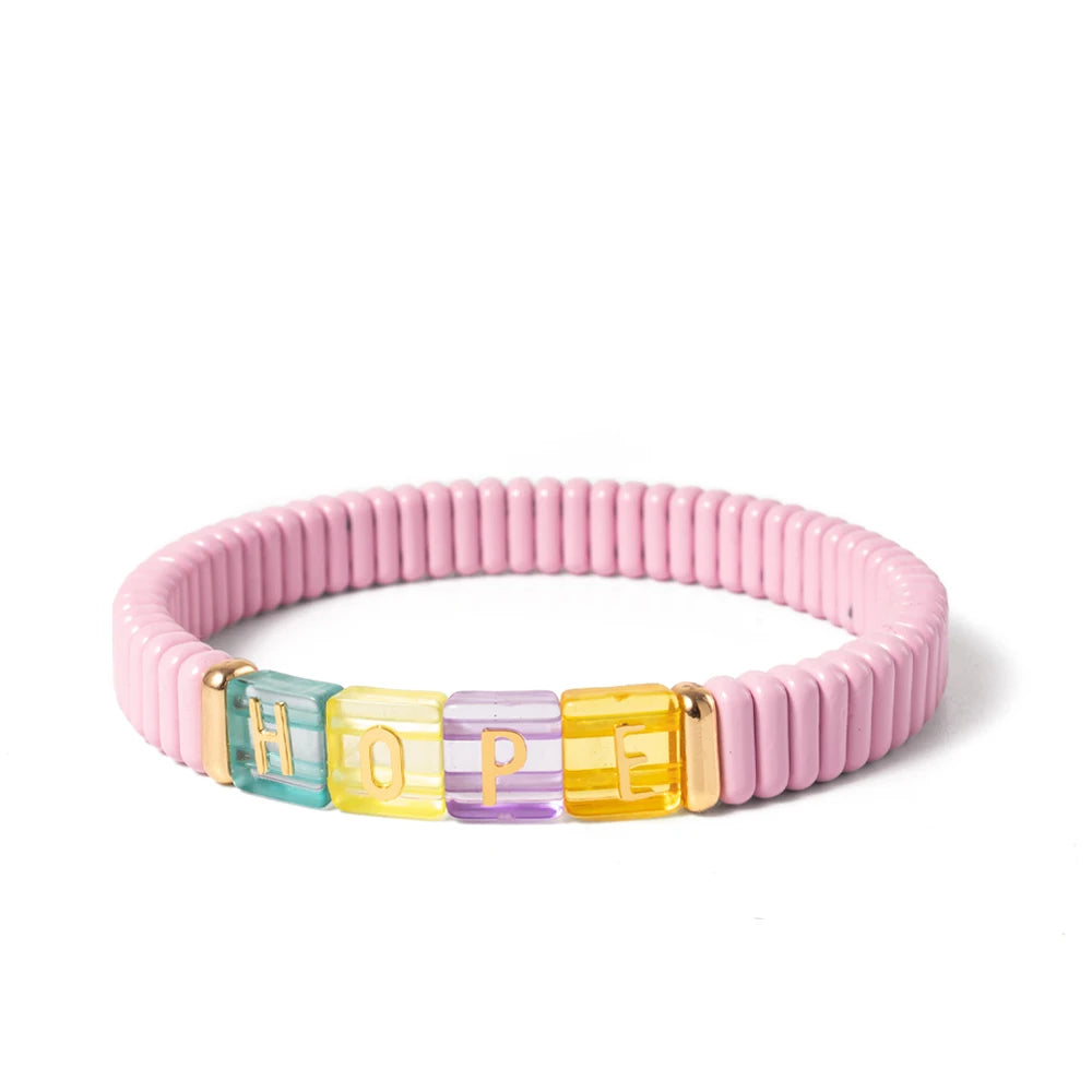 Candy Love bracelet femme élastique bohème coloré