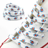 Lacets plats fun motifs cartoon sneakers originales