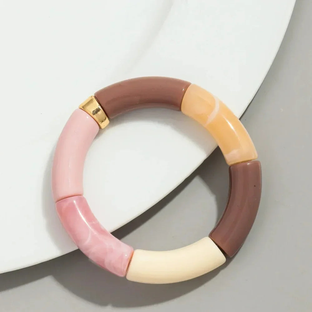 Bracelets acryliques bohème femme – 28 modèles colorés à mixer - Bijou Bracelet GoHappy