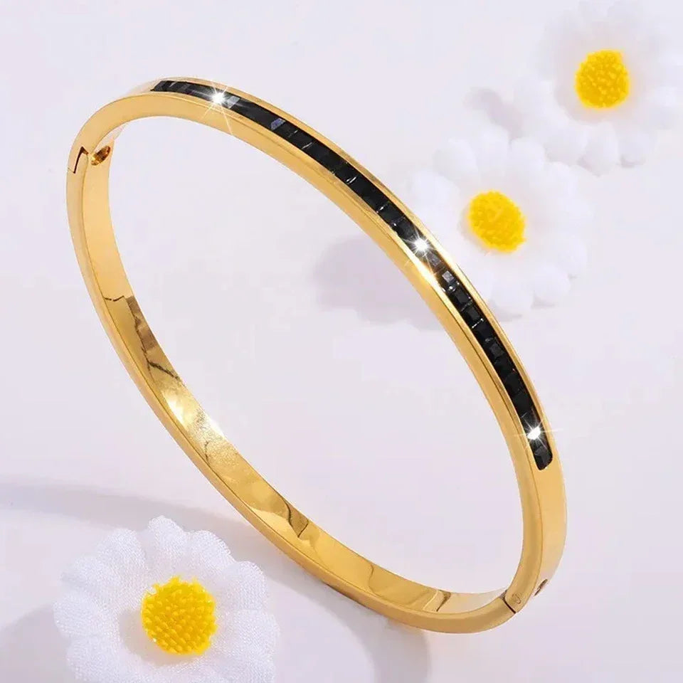 Riviera Glow bracelets joncs femme zircon empilables - bracelet femme GoHappy