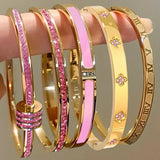 Riviera Glow bracelets joncs femme zircon empilables - bracelet femme GoHappy