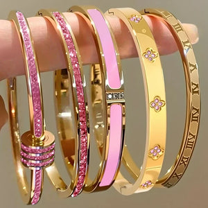 Riviera Glow bracelets joncs femme zircon empilables - bracelet femme GoHappy