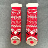 Chaussettes Douillettes Noël Femme Ado Fourrées Antidérapantes