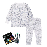 Pyjama Enfant à Colorier Créatif Réutilisable 6 Feutres Inclus