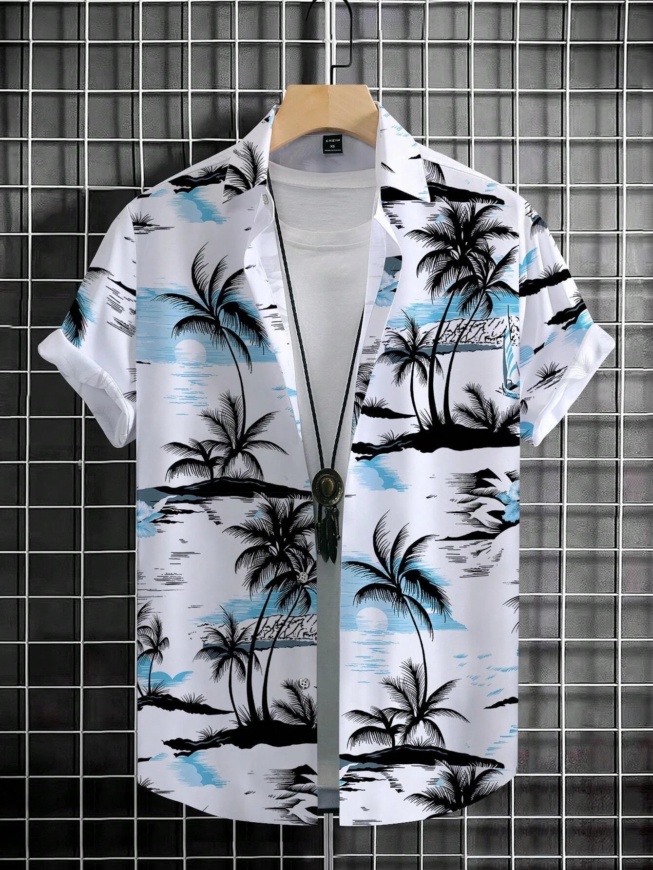 Chemises imprimées Palmiers homme été style décontracté vacances