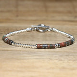 Bracelet Minimaliste Pierre Picasso & Acier Inoxydable – Fermoir OT