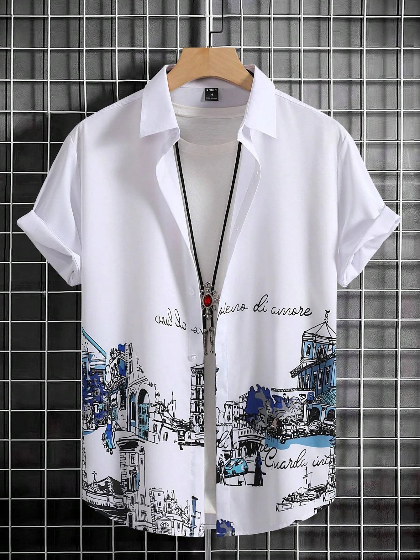Chemises imprimées Palmiers homme été style décontracté vacances