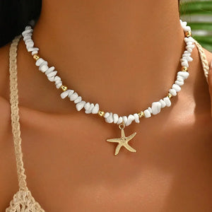 Ocean Charm collier femme coquillage bohème chic - collier GoHappy