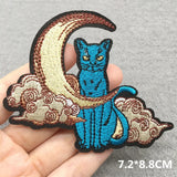 Patchs Brodés Chats Thermocollants Écussons Cartoon Vêtements Sacs