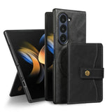 étui portefeuille cuir noir pour smartphone pliable luxe GoHappy.fr