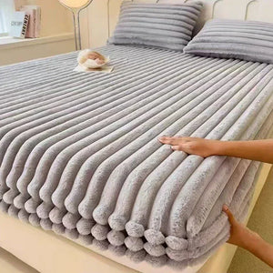 Drap-Housse Hiver Flanelle Épaisse Velours Doux - drap-housse GoHappy
