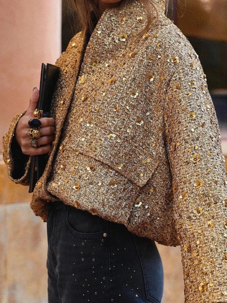 Veste à Sequins Chic pour Femme