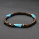 Coconut Coast bracelet homme perles coco et pierres naturelles - GoHappy