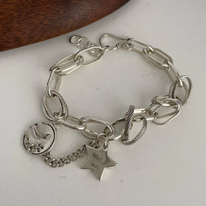 Bracelet femme Liens Bohèmes Étoile Libre argent 925 style rétro GoHappy France
