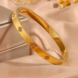 Riviera Glow bracelets joncs femme zircon empilables - bracelet femme GoHappy