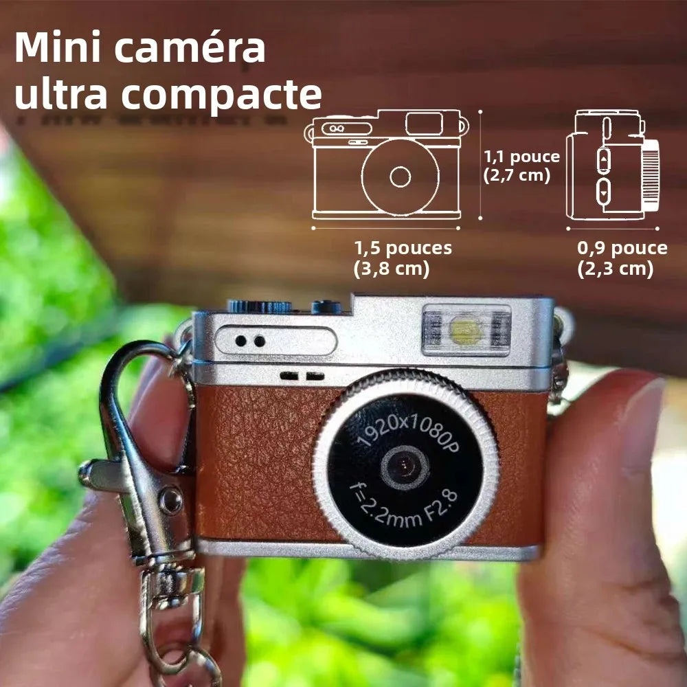 Caméra Pocket Rétro Mini Appareil Photo Porte-Clé Bijou 1080P
