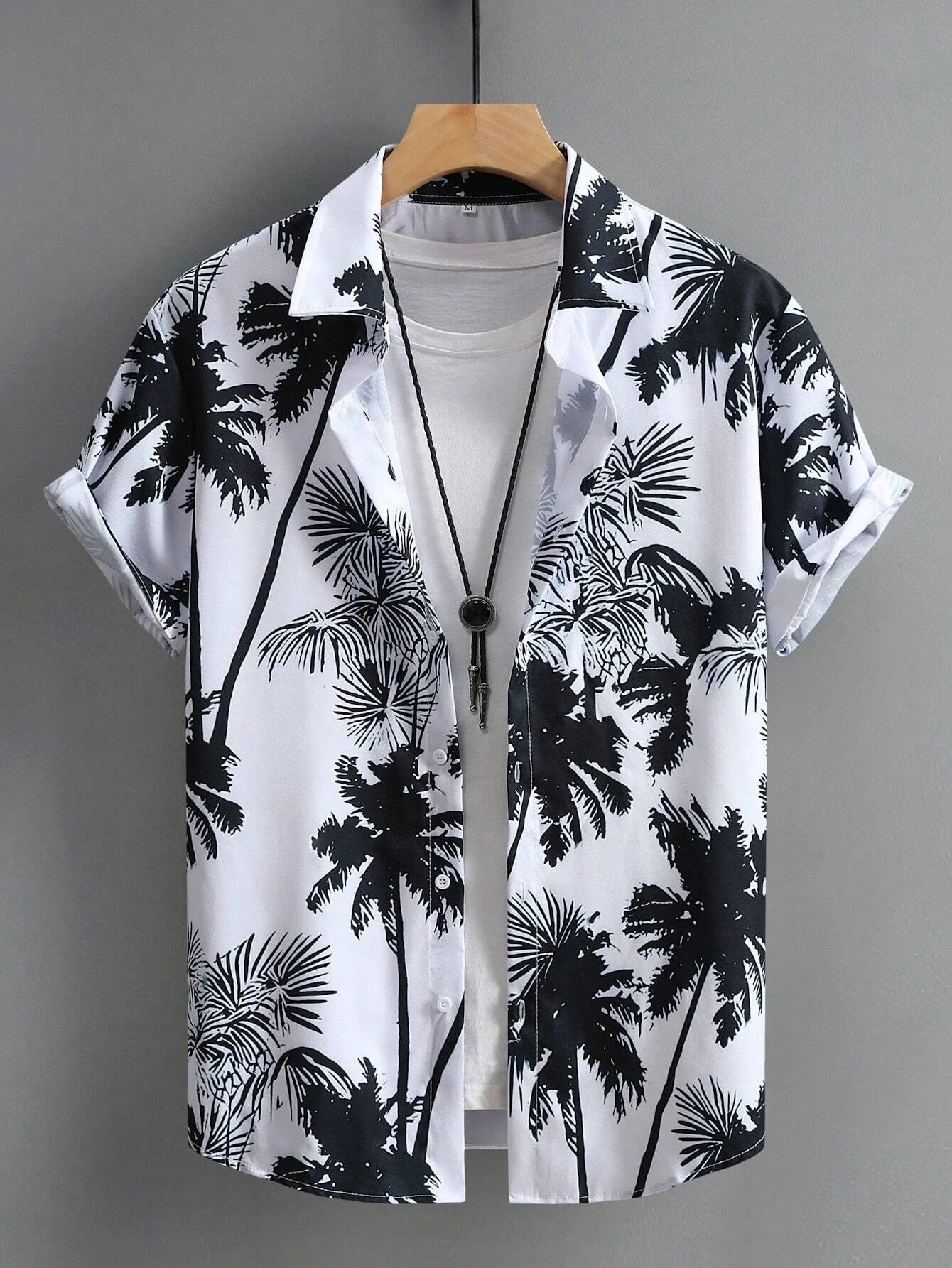 Chemises imprimées Palmiers homme été style décontracté vacances