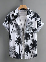 Chemises imprimées Palmiers homme été style décontracté vacances